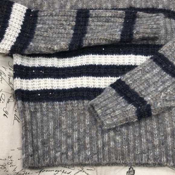 BRUNELLO CUCINELLI Sequin Stripe Sweater - Picture 9 of 15